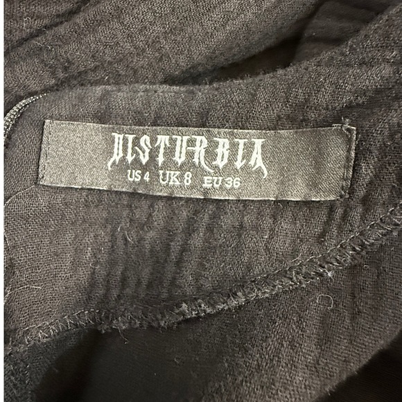 Disturbia Women's Dress Black Moon Phase Midi Gothic‎ Moon Phase Midi Dress Sz 4 - Picture 9 of 9